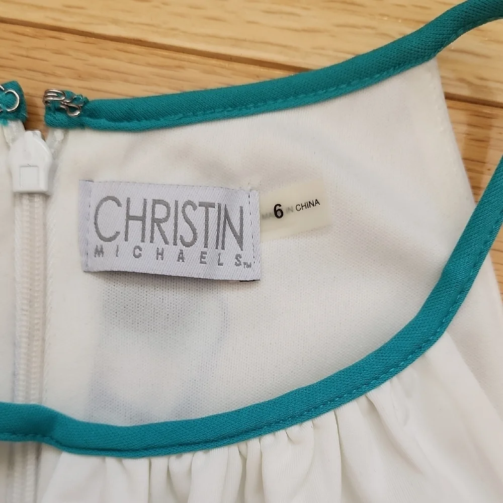 Christin Michael's Blue and White Floral Maxi Dress